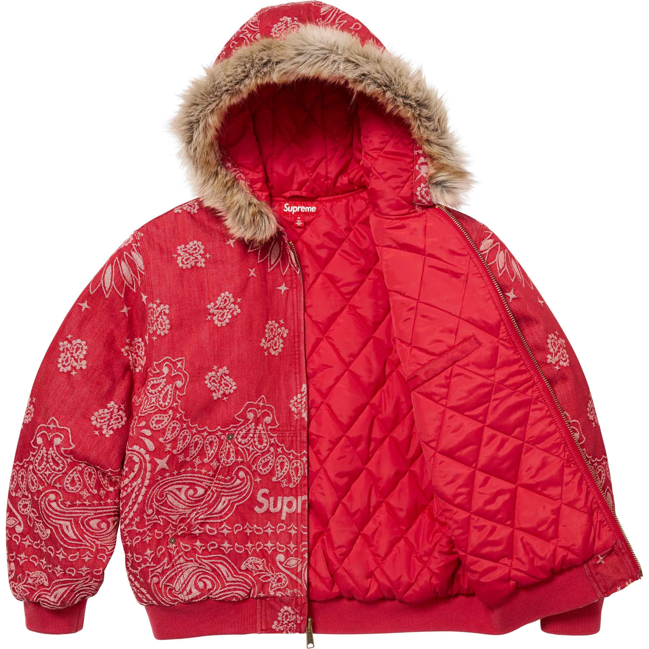 Bandana Jacquard Denim Hooded Work Jacket view 6